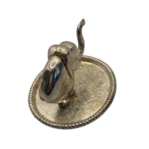 Vintage Silver Plated Elephant Ring Holder I know I don't wanna I don't wanna - Picture 3 of 4